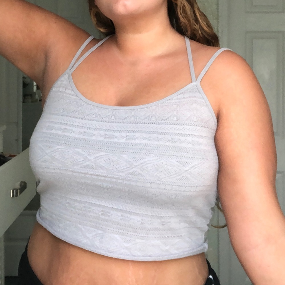 NWOT Textured Strappy Cropped Cami